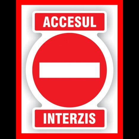 Placuta pentru interzicere accesul interzis